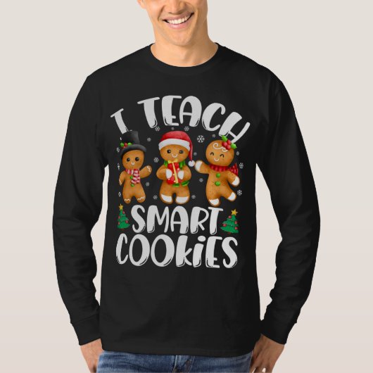 T-shirt J'Enseigne les biscuits intelligents Noël Enseigna (Devant)