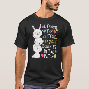 T-shirt J'Enseigne Les Bunnies de 4e Année Les Plus Cutest