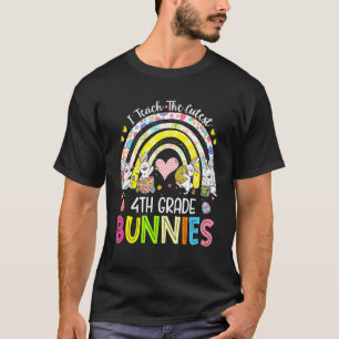 T-shirt J'Enseigne Les Bunnies de 4e Année Les Plus Cutest