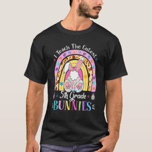 T-shirt J'Enseigne Les Bunnies De 5e Année Les Plus Cutest