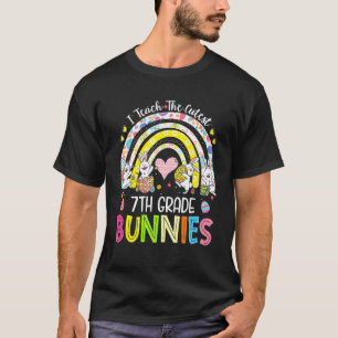 T-shirt J'Enseigne Les Bunnies De 7E Année Les Plus Cutest