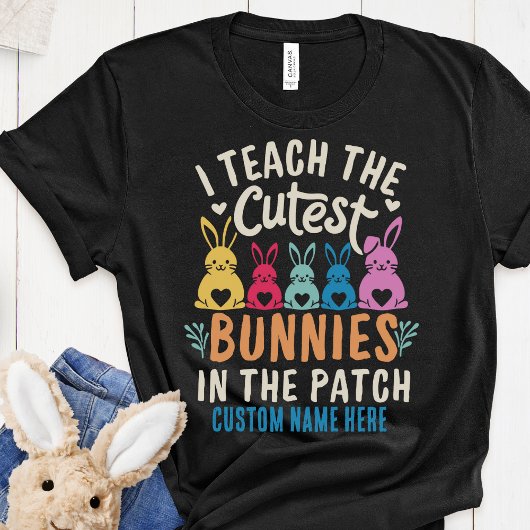 T-shirt J'Enseigne Les Bunnies Les Plus Cuttes Tee Personn