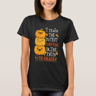 T-shirt J'Enseigne Les Citrouilles Cutest Dans Le Patch Ha