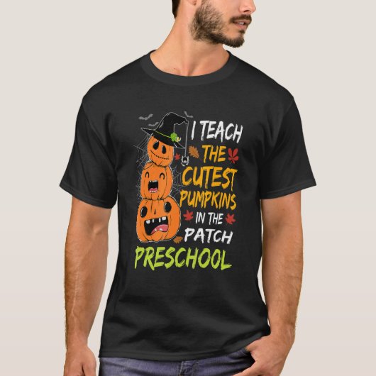 T-shirt J'Enseigne Les Citrouilles Les Plus Couteux À Patc (Devant)