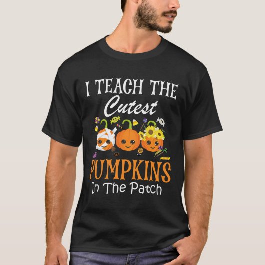 T-shirt J'Enseigne Les Citrouilles Les Plus Cuttes Dans Le (Devant)