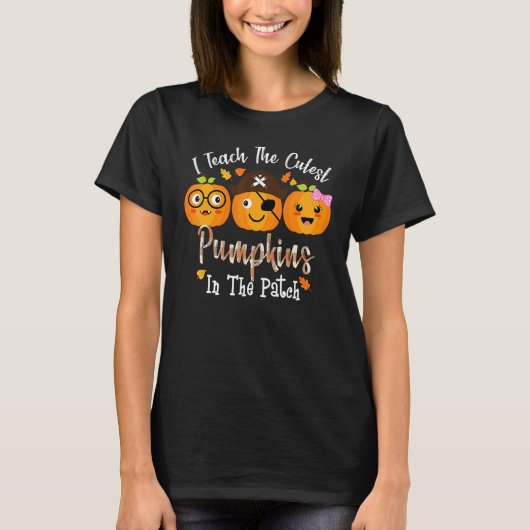 T-shirt J'Enseigne Les Citrouilles Les Plus Cuttes Dans Le (Devant)