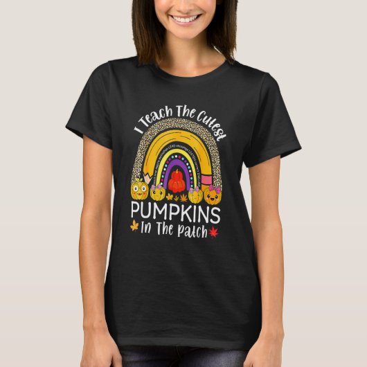 T-shirt J'Enseigne Les Citrouilles Les Plus Cuttes Dans Le (Devant)