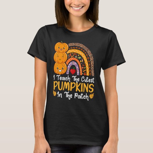 T-shirt J'Enseigne Les Citrouilles Les Plus Cuttes Dans Le (Devant)