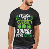T-shirt J'enseigne Les Cutest Clovers dans le patch Enseig (Devant)