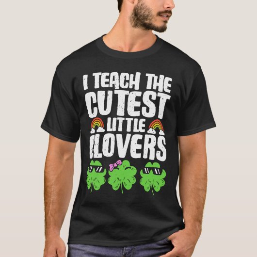 T-shirt J'enseigne Les Cutest Clovers dans le patch Enseig (Devant)