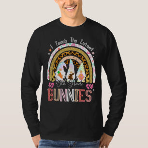 T-shirt J'enseigne les lapins de 5e année de la coupe Leop