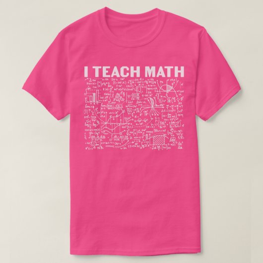 T-shirt J'enseigne les mathématiques (Design devant)