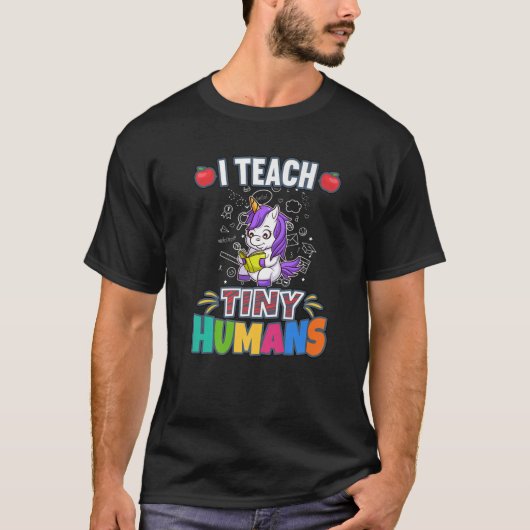 T-shirt J'Enseigne Les Minuscules Humains Enseignant Prima (Devant)