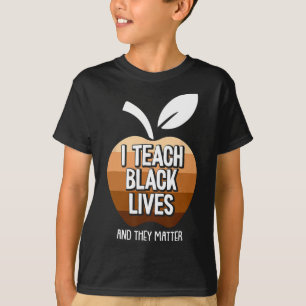 T-shirt J'enseigne les vies noires et Y problème Mo d'hist