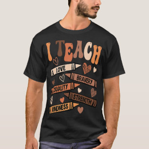 T-shirt J'enseigne Melanin Afro Africain Noir Mois T