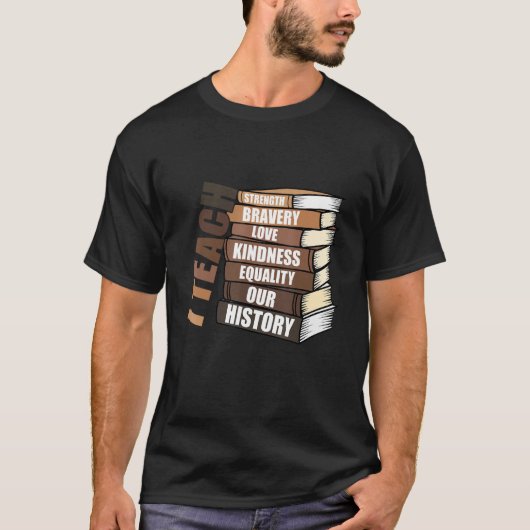 T-shirt J'Enseigne Notre Histoire Enseignant Histoire Noir (Devant)