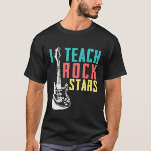 T-shirt J'Enseigne Rock Stars Funny Music Enseignant