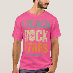 T-shirt J'Enseigne Rockstars Funny Music Enseignant Premie