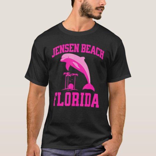 T-shirt Jensen Floride Plage Dolphin vacances d'été (Devant)