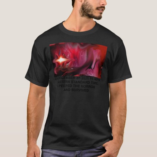 T-shirt jerma985 I PEEPED THE HORROR AND SURVIVED Premium (Devant)