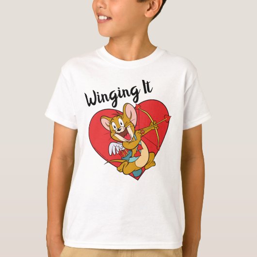 T-shirt Jerry Mouse habillée en Valentine Cupide (Devant)