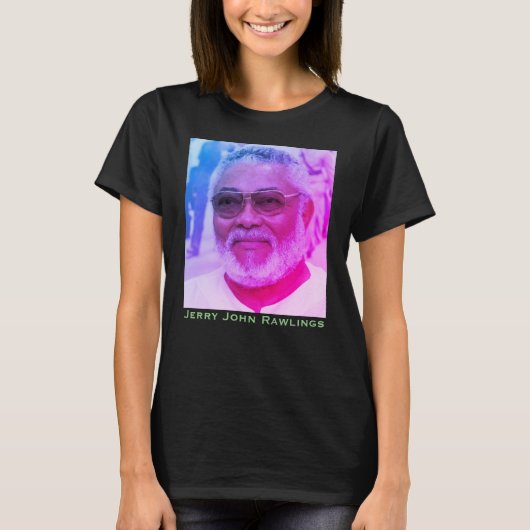 T-shirt Jerry Rawlings, J.J. Rawlings, Président du Ghana (Devant)