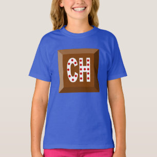 T-shirt jersey bleu SUISSE CHOCOLAT BONBONS