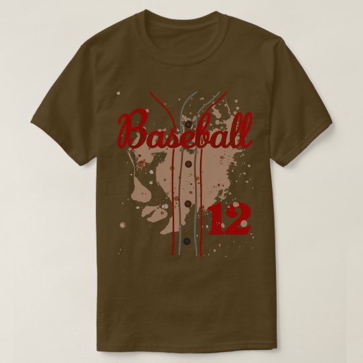 T-shirt Jersey De Baseball Numéro 12 Kids Baseball Uniform (Design devant)