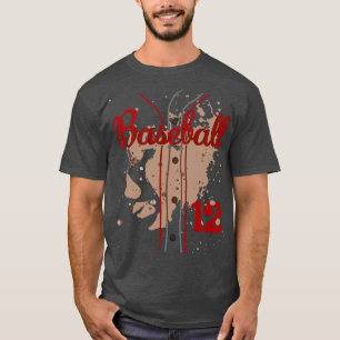 T-shirt Jersey De Baseball Numéro 12 Kids Baseball Uniform