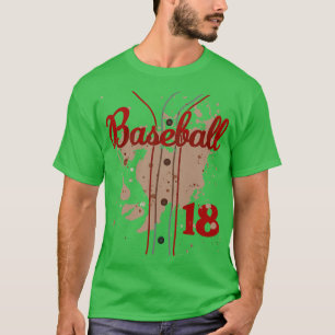 T-shirt Jersey De Baseball Numéro 18 Kids Baseball Uniform