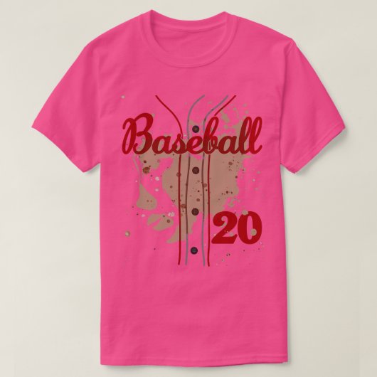 T-shirt Jersey De Baseball Numéro 20 Kids Baseball Uniform (Design devant)