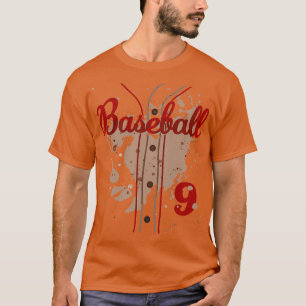 T-shirt Jersey De Baseball Numéro 9 Kids Baseball Uniforme