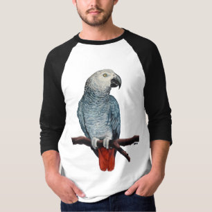 T-shirt Jersey de perroquet gris africain pour hommes
