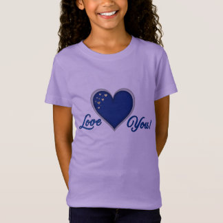 T-shirt Jersey des filles du Coeur Bleu