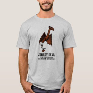 T-shirt Jersey Devil Creature Cryptid Texte personnalisabl