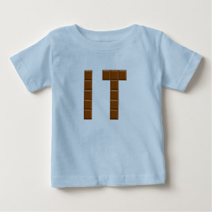 T-shirt-jersey dun blauw Bébés CHOCOLAT ITALIË