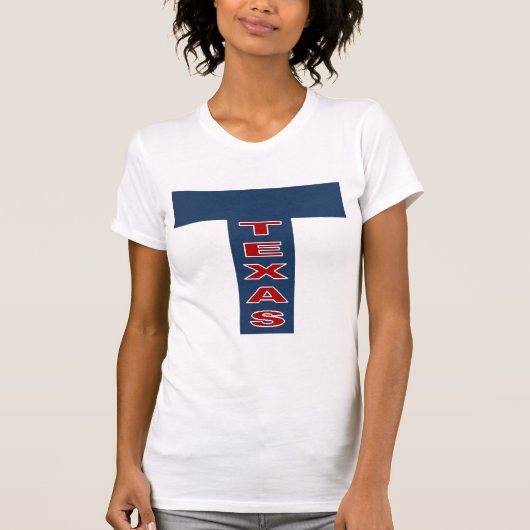 T-shirt jersey fin blanc TEXAS (Devant)