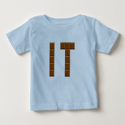 T-shirt jersey fin bleu  Bébés CHOCOLAT  ITALIE (Devant)