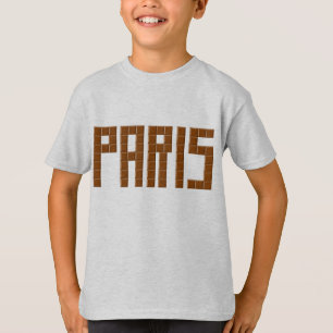 T-shirt jersey fin gris bruyère PARIS CHOCOLAT
