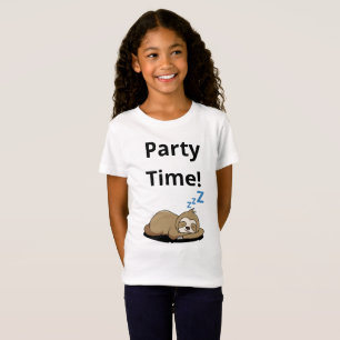 T-shirt jersey fin pour filles de l'heure de fête