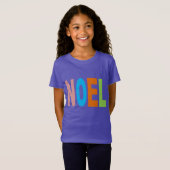 T-shirt jersey fin pourpre Design NOEL (Devant entier)