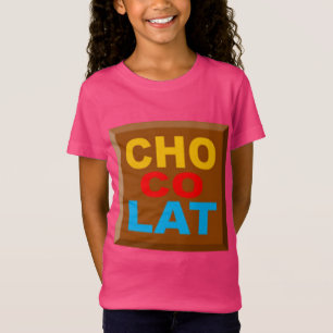 T-shirt jersey fin rose CHOCOLAT BONBONS