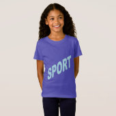 T-shirt jersey fin violet filles  SPORT (Devant entier)