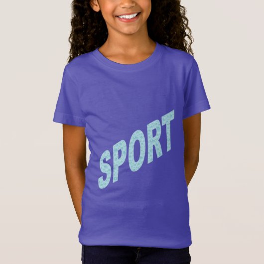 T-shirt jersey fin violet filles SPORT (Devant)