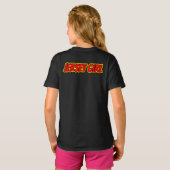 T-shirt Jersey rouge et jaune fille (Dos entier)