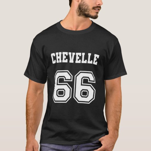 T-shirt Jersey Style Chevelle 66 1966 Old School Muscle Ca (Devant)