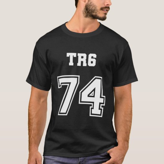 T-shirt Jersey Style Triumph Tr6 74 1974 Anglais S (Devant)
