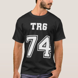 T-shirt Jersey Style Triumph Tr6 74 1974 Anglais S