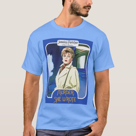 T-shirt Jessica Fletcherrading Card Murder She Wrote Fan A (Devant)