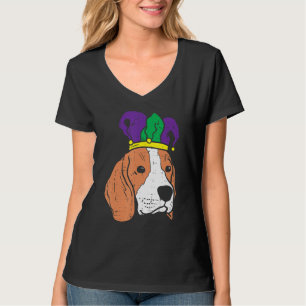T-shirt Jester Beagle Casquette Face Mardi Gras Drôle Chie